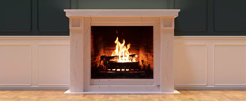 Open Flame Wood-Burning Fireplace Installation Services in Fairfield of Plano, Texas