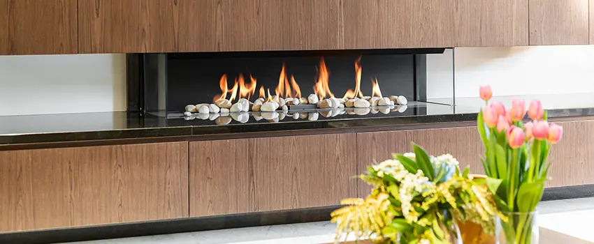 Double-height Fireplace Design Refurbishment in Fairfield of Plano, Texas