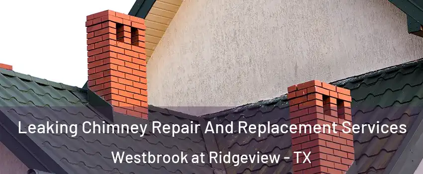 Leaking Chimney Repair And Replacement Services Westbrook at Ridgeview - TX