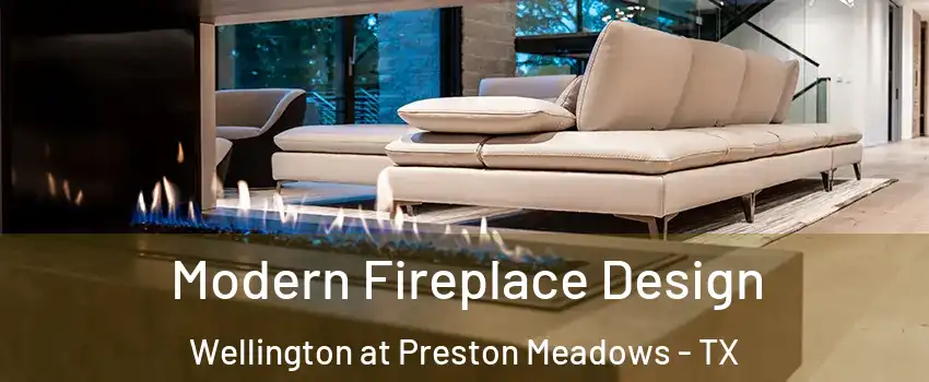 Modern Fireplace Design Wellington at Preston Meadows - TX